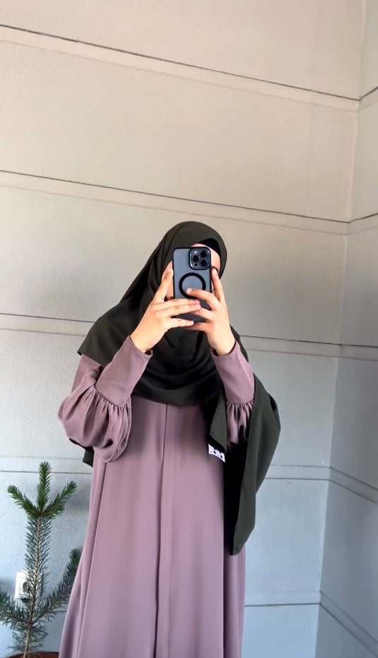 Lavender - Front plated abaya