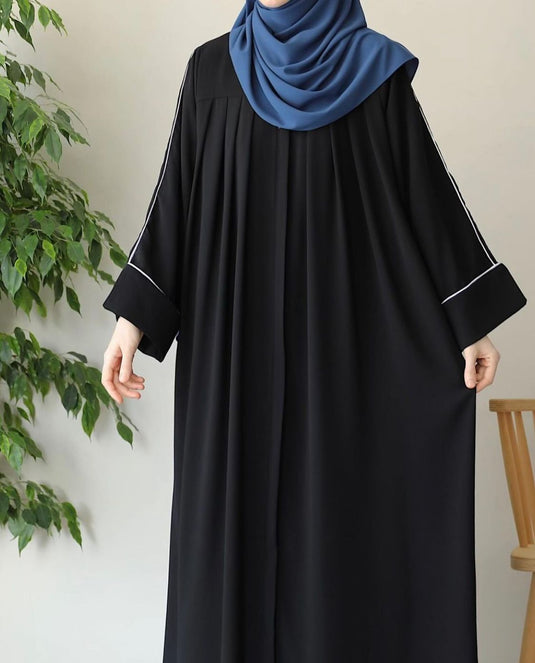 Sable - Front plated abaya