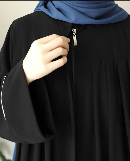 Sable - Front plated abaya