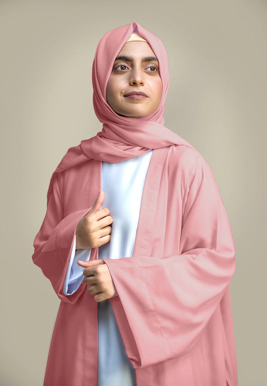 Kimono Abaya - Peachy Pink