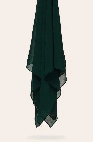 Luxury Chiffon Hijab - Forest Green