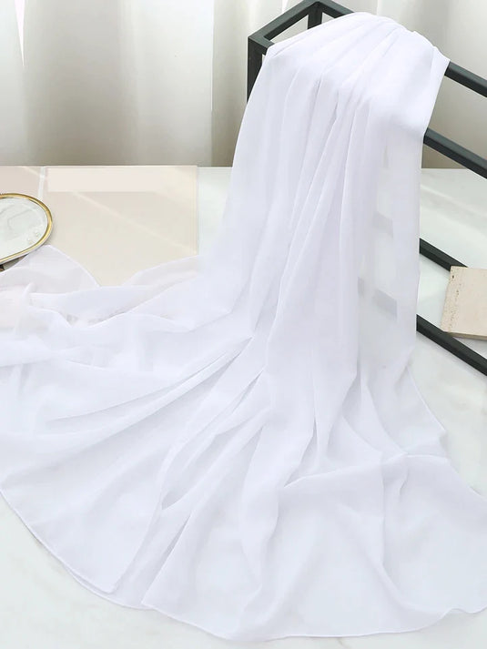 Luxury Chiffon Hijab - White